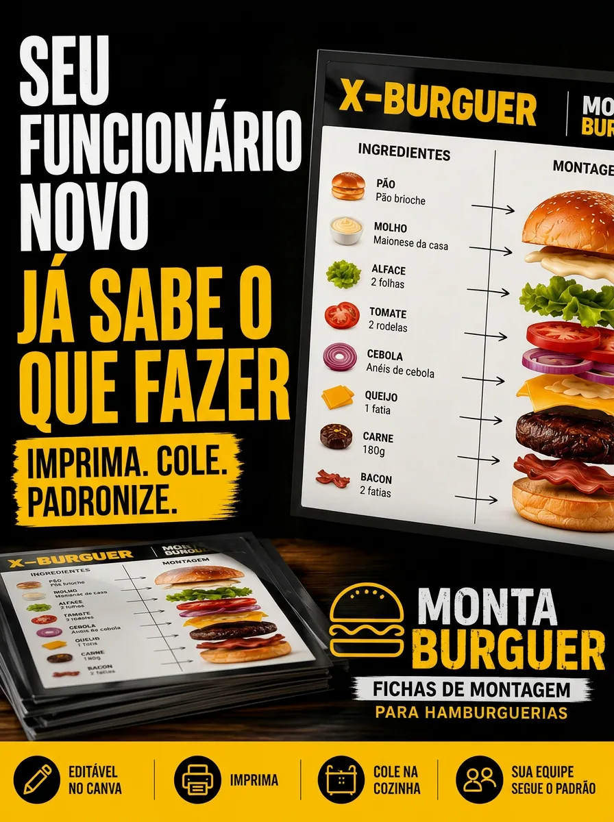 Ficha de montagem Monta Burguer